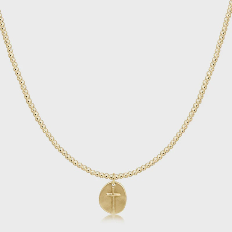 15" 2MM INSPIRE GOLD CHARM NECKLACE