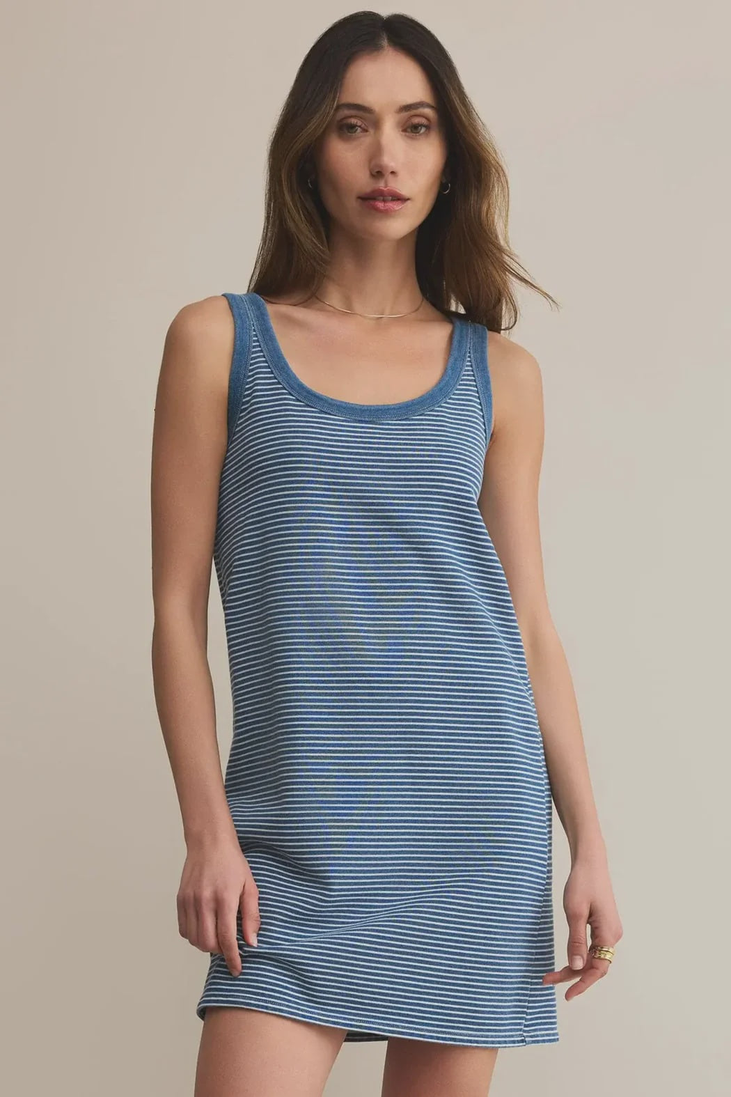 MATHIS STRIPED MINI DRESS INDIGO / M