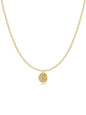 17" 2MM INSPIRE CHARM GOLD NECKLACE