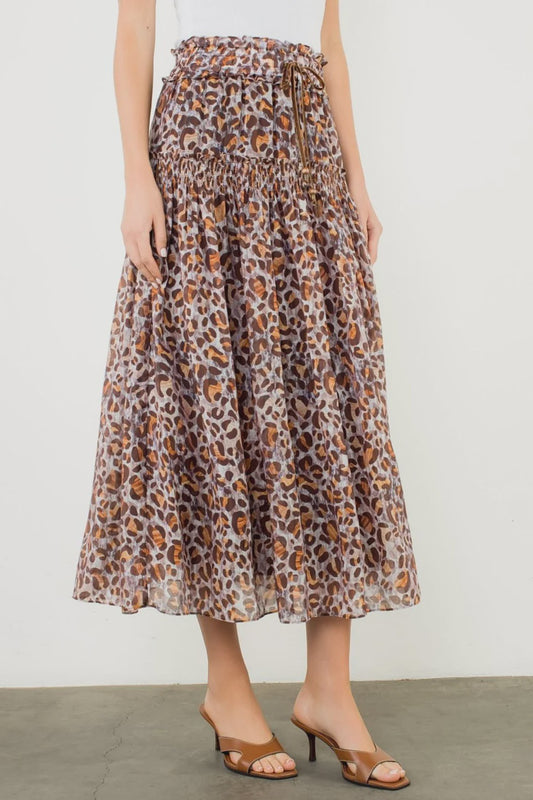 LONG LEOPARD SKIRT