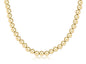 17" 8MM CLASSIC GOLD BEAD NECKLACE