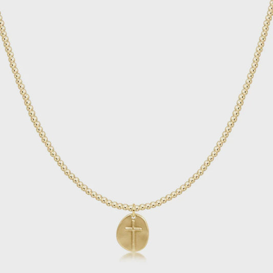 15" 2MM INSPIRE GOLD CHARM NECKLACE